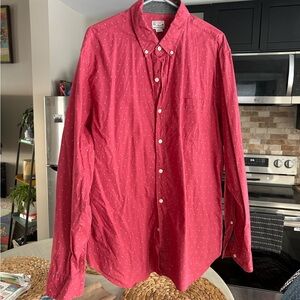J. Crew Red Casual Button-Down Shirt